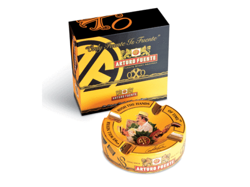 Yellow FFOX OXO Hands of Time Ashtray